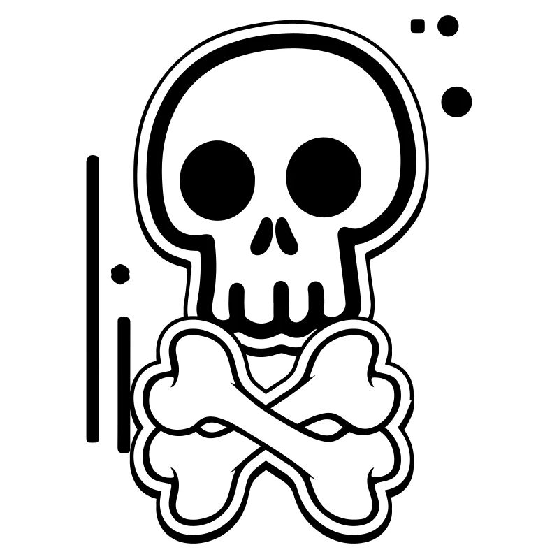 Crâne de pirate comique