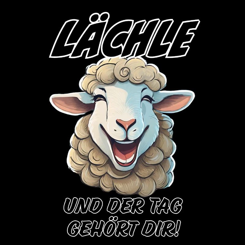 Lächle und der Tag gehört dir Schaf Schafe