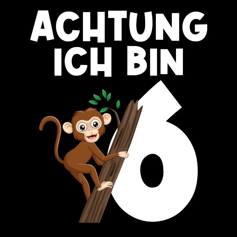 6.Geburtstag Affe Geburtstagsfeier Geschenk