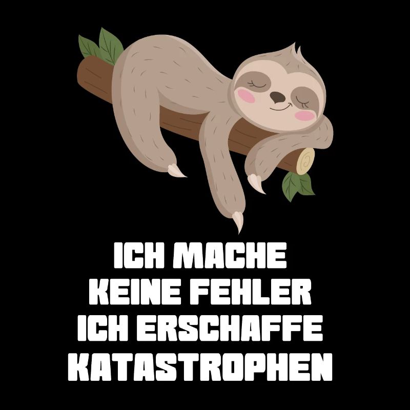 Faultier Sarkasmus Schwarzer Humor Geschenk