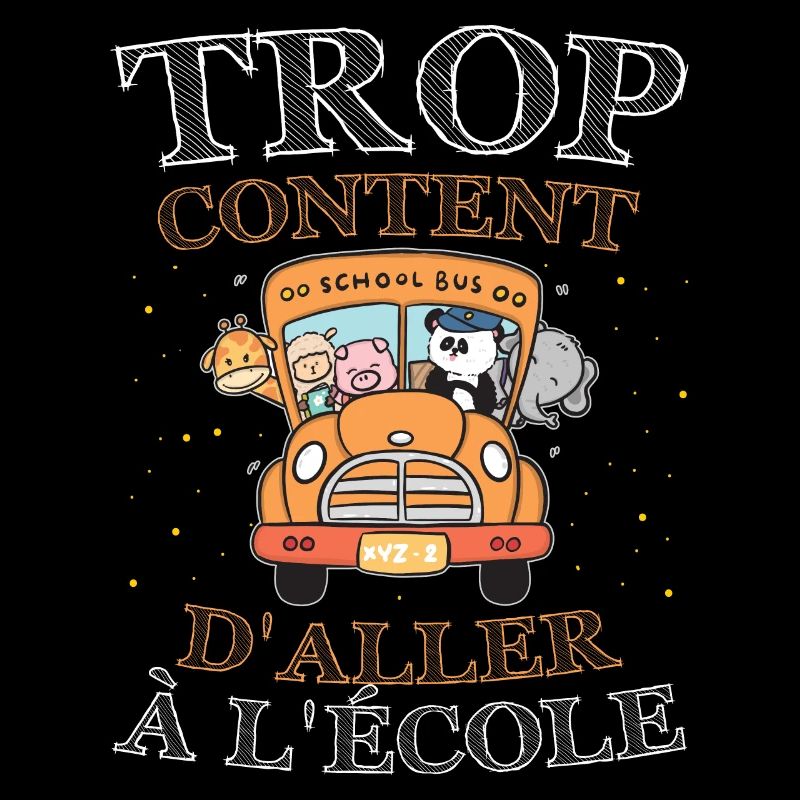 Trop Content D Aller À L École bus école animaux