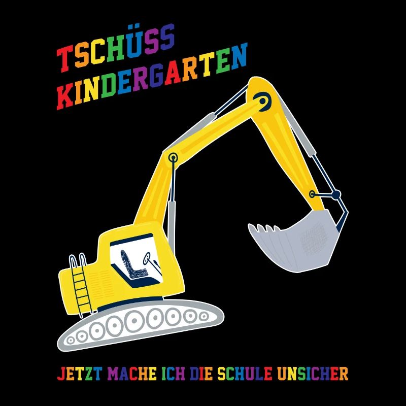 Schulkind Bagger Schulbeginn Geschenk