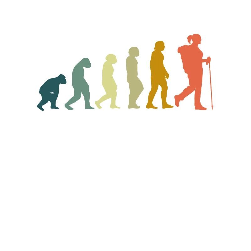 Evolution Wanderin Backpacker Pilgerin Wanderwoman