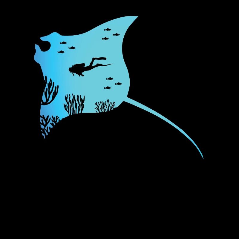 Manta And Rays Diver Gift