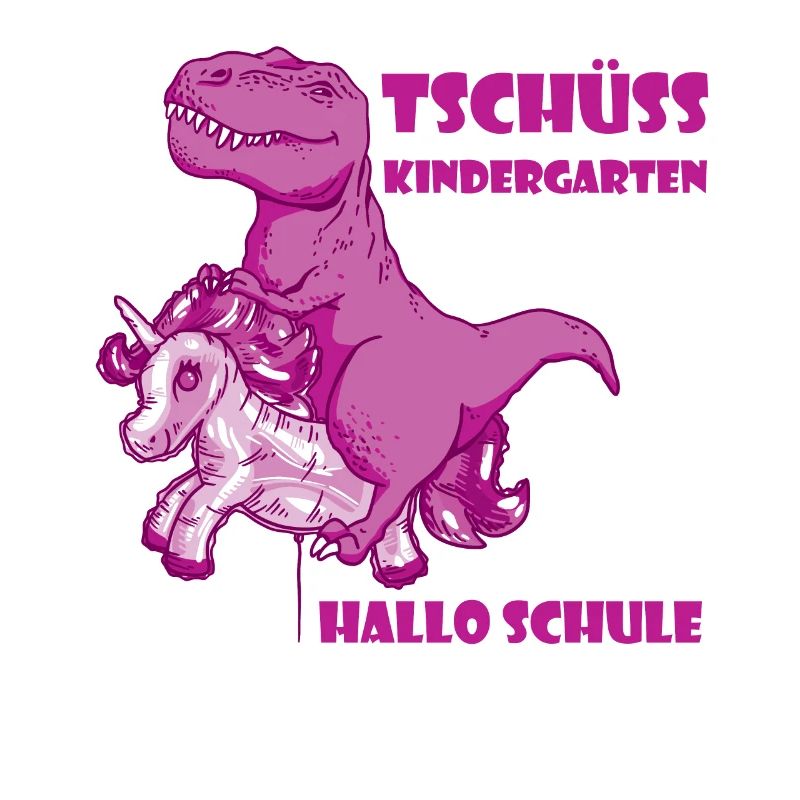 Dino T-Rex Schule Dinosaurier Schulkind Einhorn