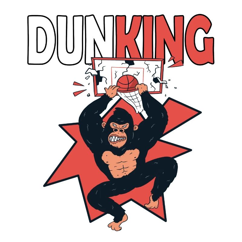 Basket-ball Dunking Gorilla Monkey Basket