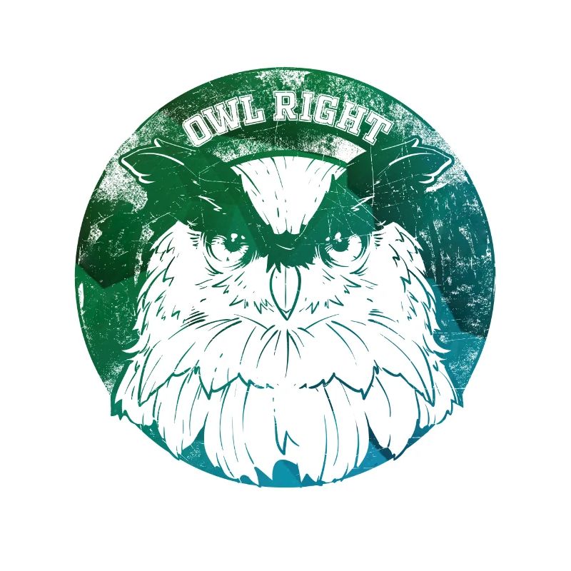Owl Right Alright Eule Wortspiel