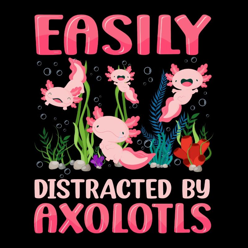Facilement distrait par les axolotls sont mes