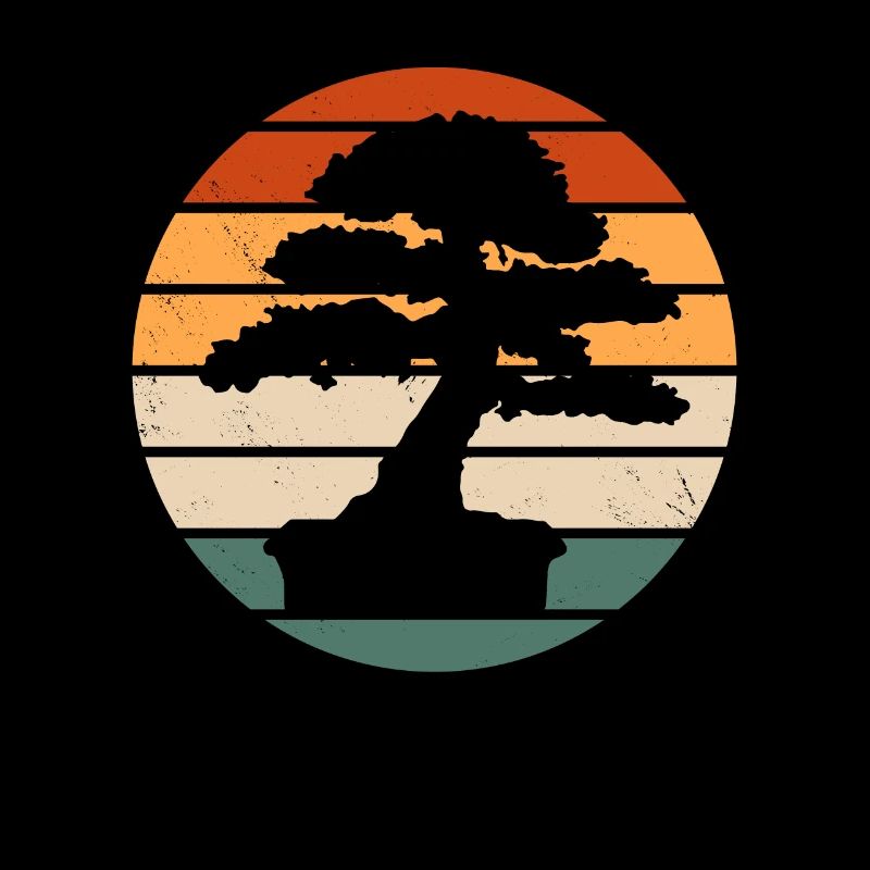 Retro Bonsai Tree Design