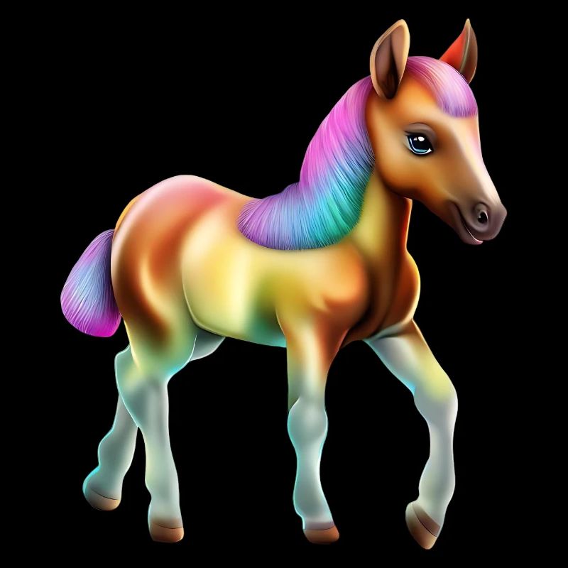 Bébé cheval coloré