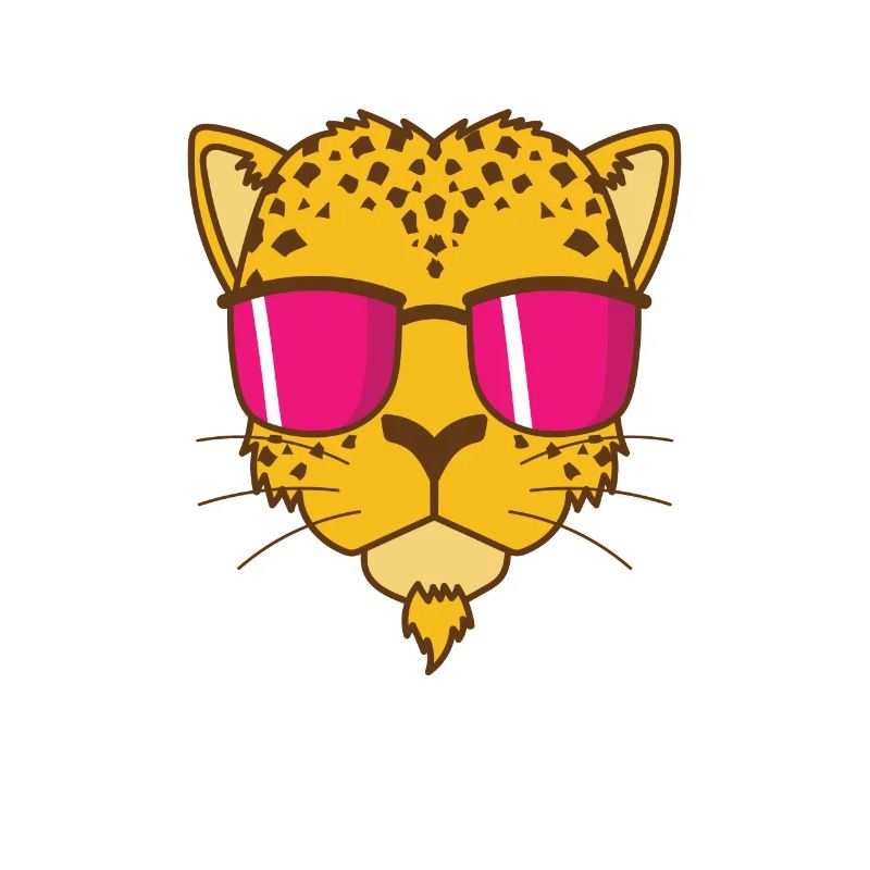 Cool léopard avec lunettes de soleil Big Cat