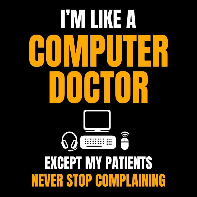 Lustiges IT Support Design Computerdoktor