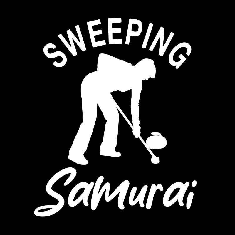 Sweeping Samurai Curling Design