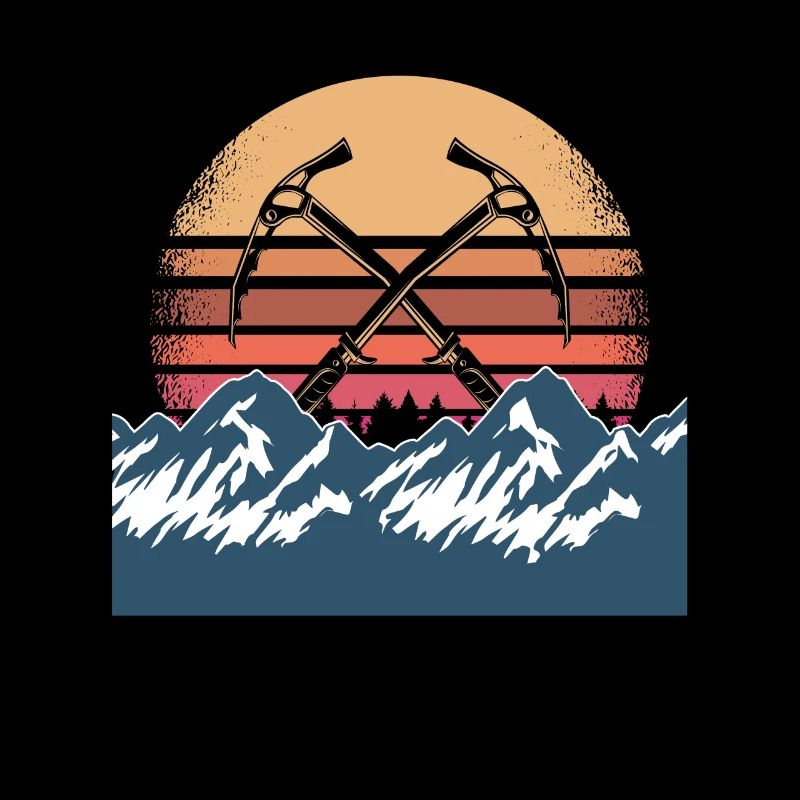 Retro Eisklettern Design