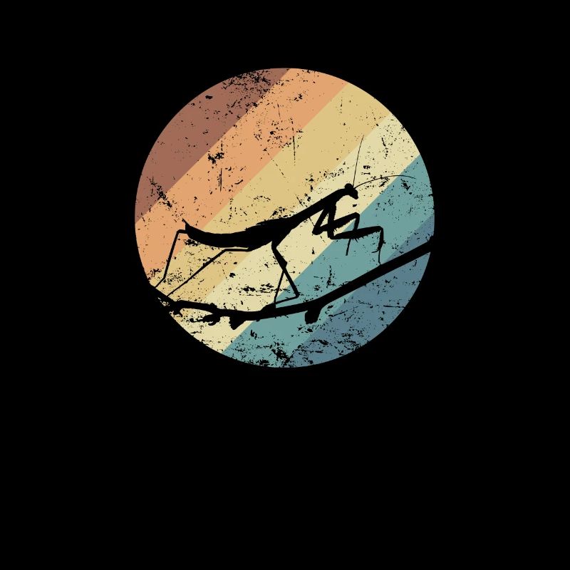 Praying mantis in gradient