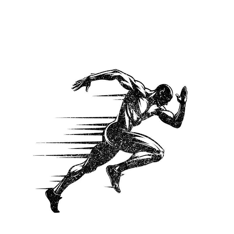 Bahnläufer Sprinter Sprinten 100m Sprinter