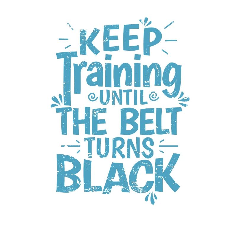 Karate, Keep Training until the Belt turns Black