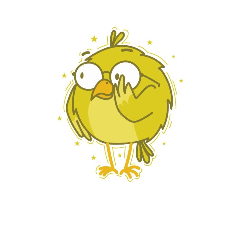 Canary as a nerd with glasses