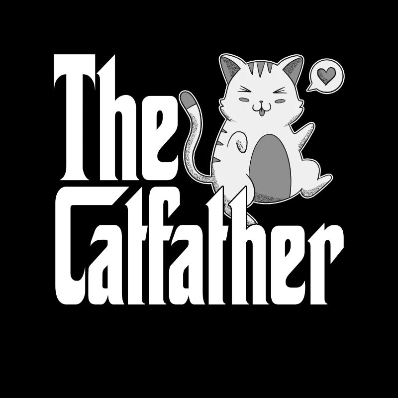 Chat Papa Le Catfather Crazy Cat Père Kitty Daddy