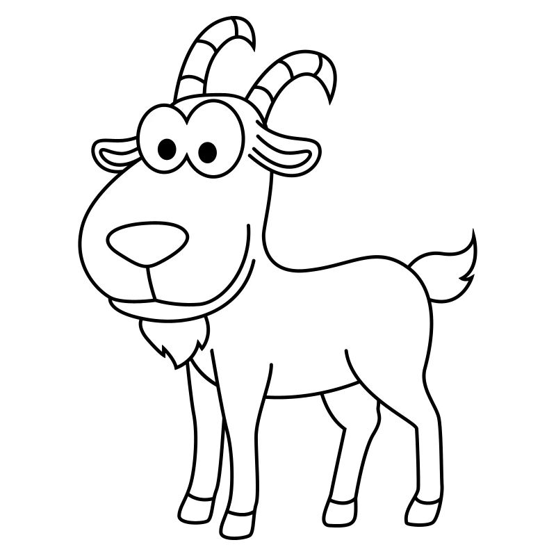Mountain Goat Comic Animal