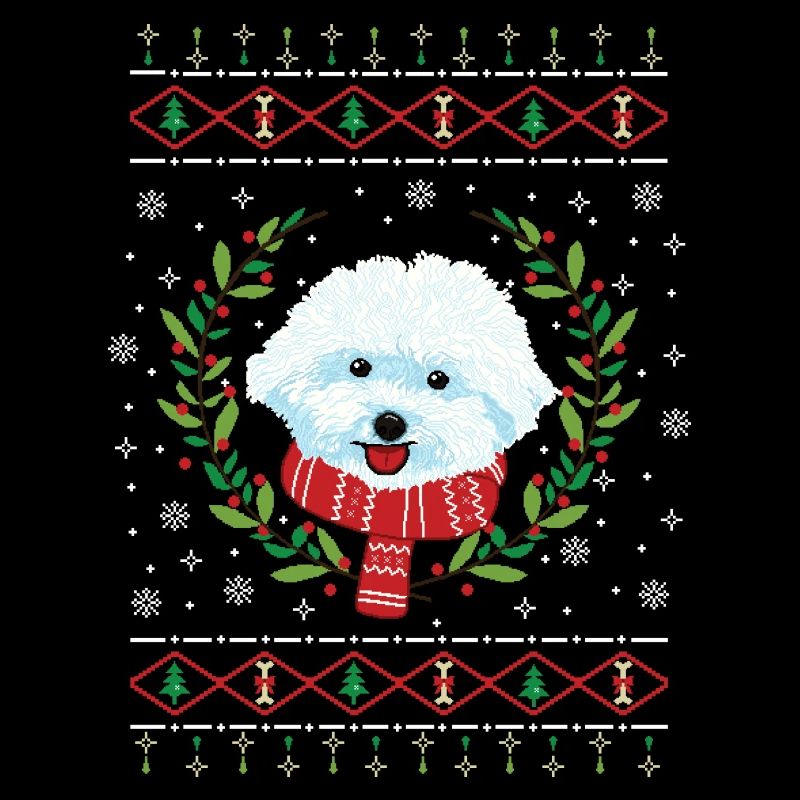 Bichon Frisé hässlicher Weihnachtspullover