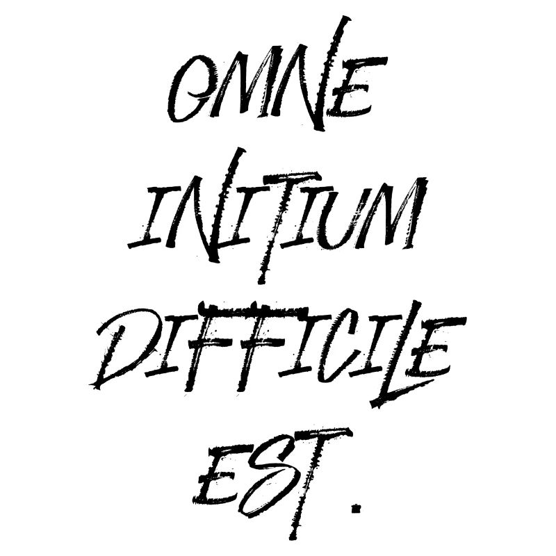 all beginning is difficult Latin quotation scripture