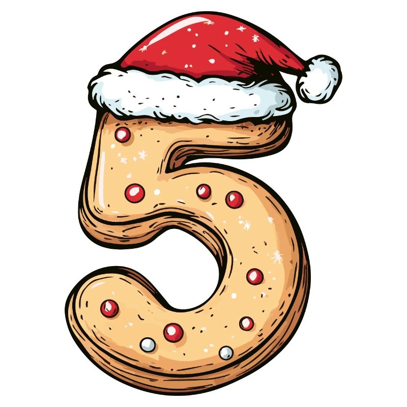 Biscuit de Noël à 5 chiffres