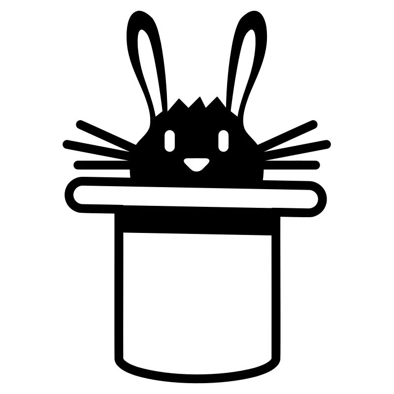 Bunny Top Hat Wizard Rabbit Wizard Cute