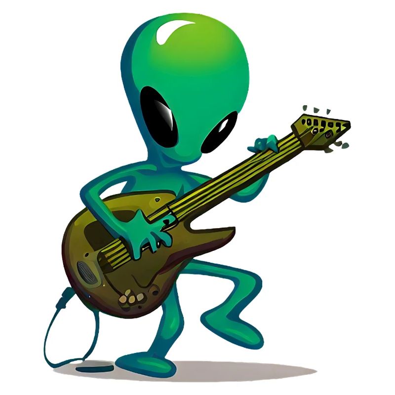 Alien guitarist