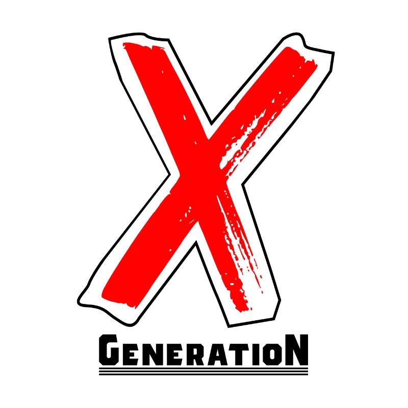 Generation X Buchstaben / X-Symbol Text Geschenk