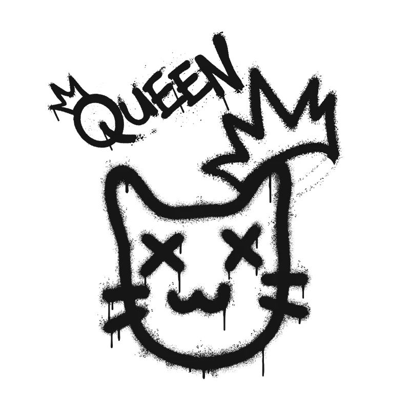 Cool Cheeky Graffiti Cat Maine Coon Persan