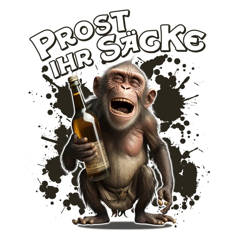 Sprüche Alkohol Prost Ihr Säcke Affe Geschenk