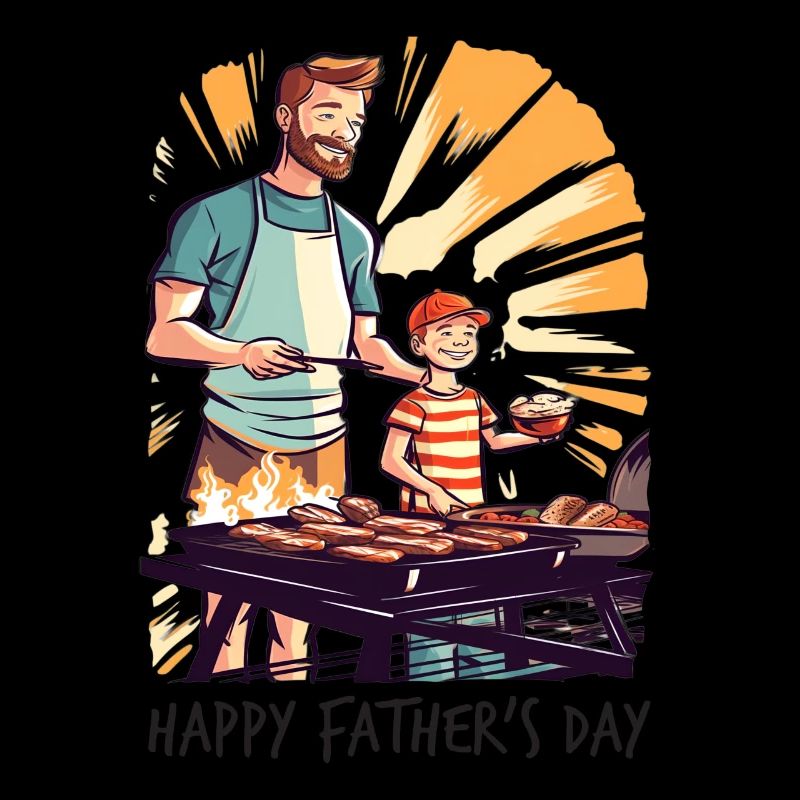 Vater und Sohn Grillen Vatertags Geschenk