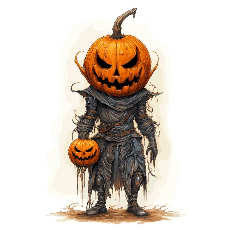 Halloween Jack O Lantern Skull Pumpkin