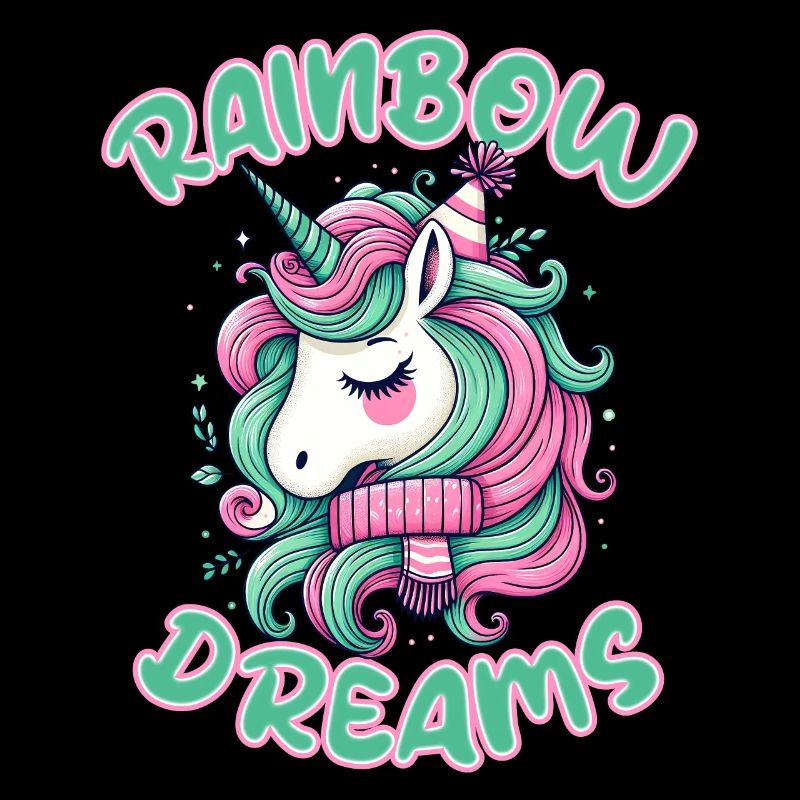 RAINBOW DREAMS, EIN SCHLAFENDES EINHORN TRÄUMT