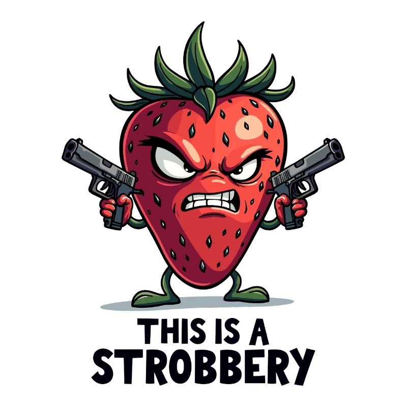 This Is A Strobbery – Funny Strawberry Gangster