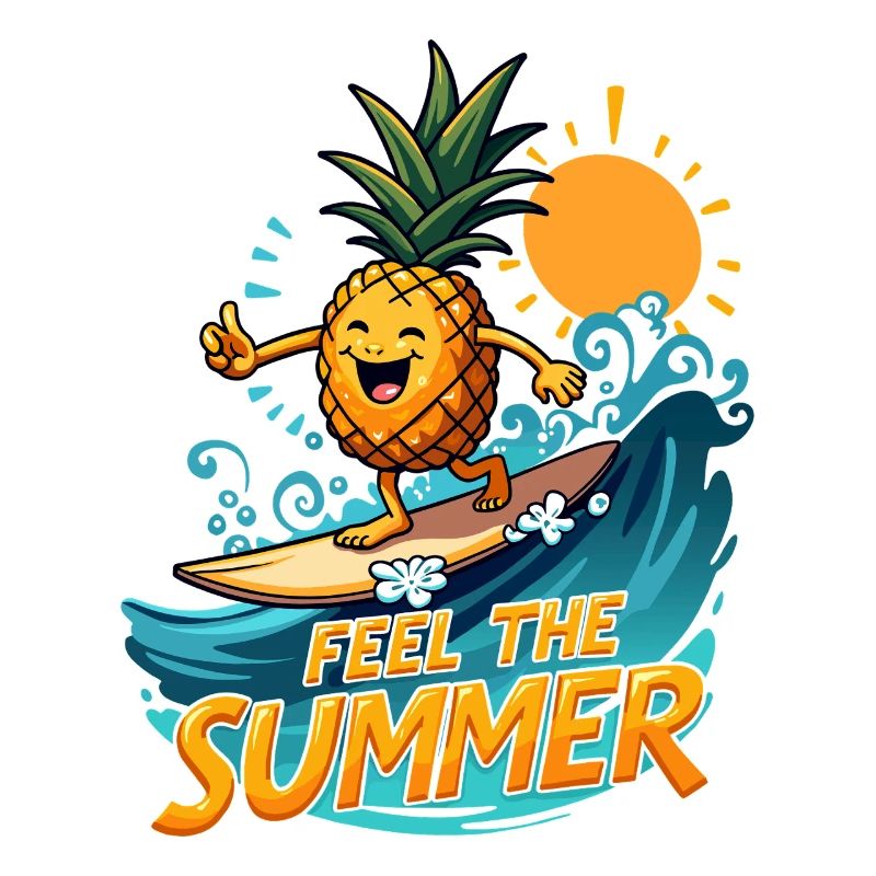 Ananas Surfer Surf Feel L’été
