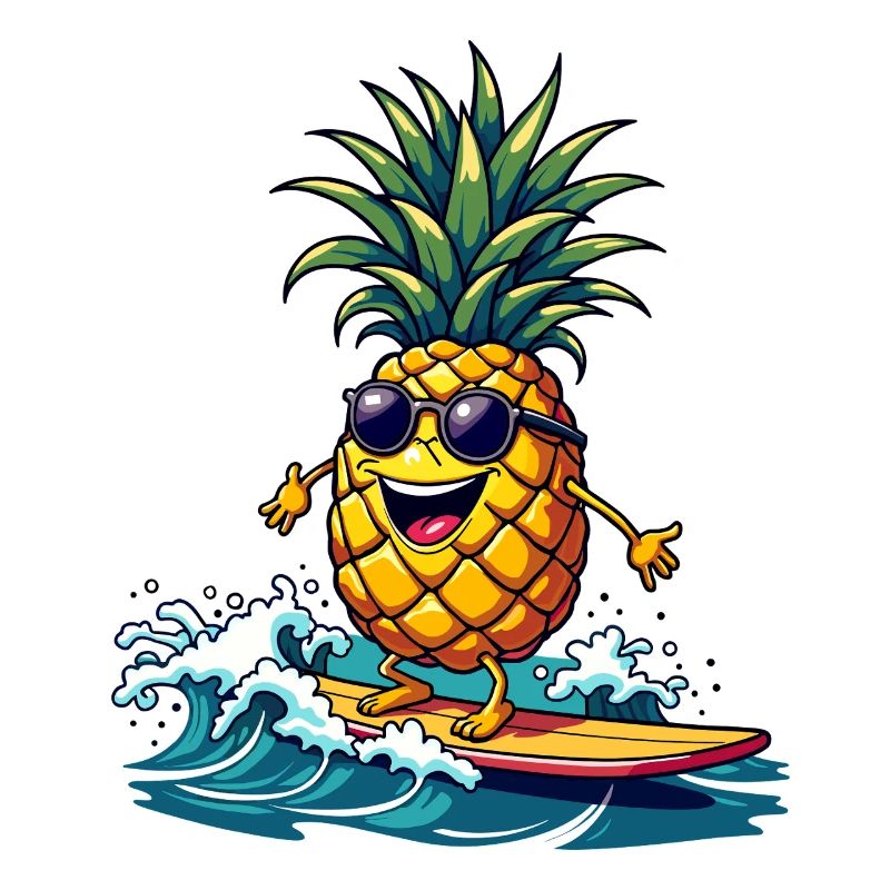 Pineapple Surfer Surf Feel the Summer