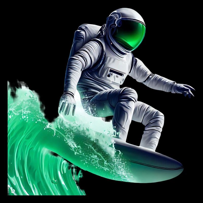 Astronaute de surf Green Waves