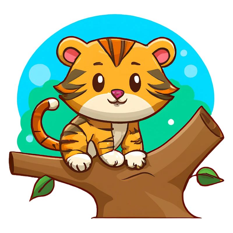 Tiger on a tree