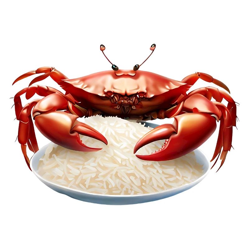 Red crab with rice