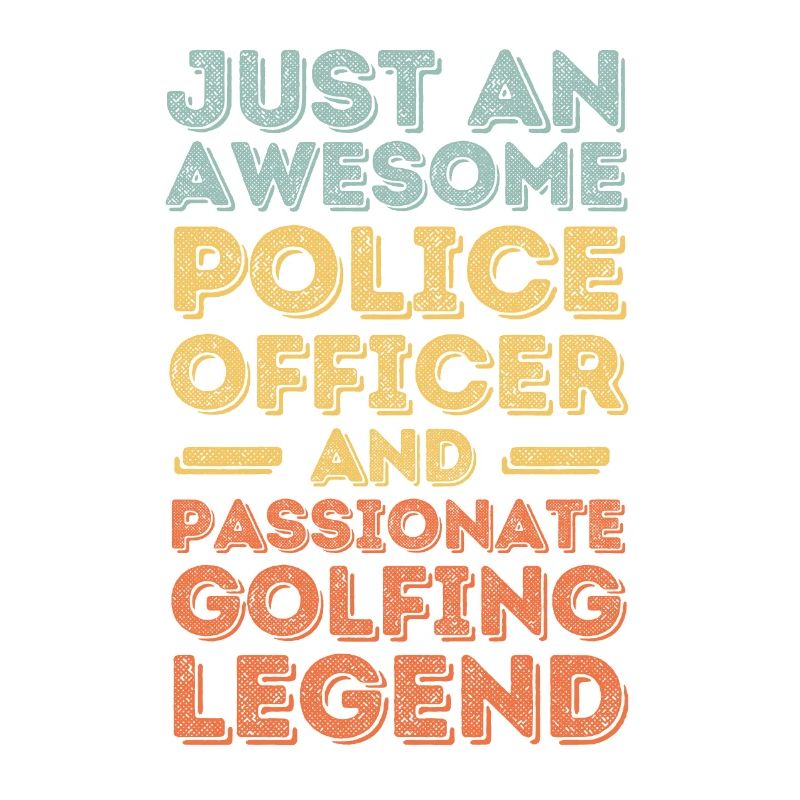 Policeman Golfing retro