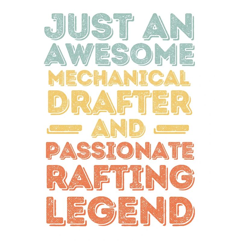 Technical draughtsman rafting retro