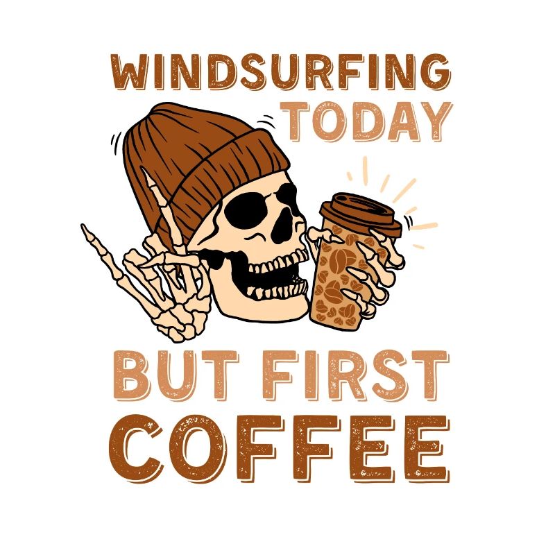 Coffee Windsurfing skeleton