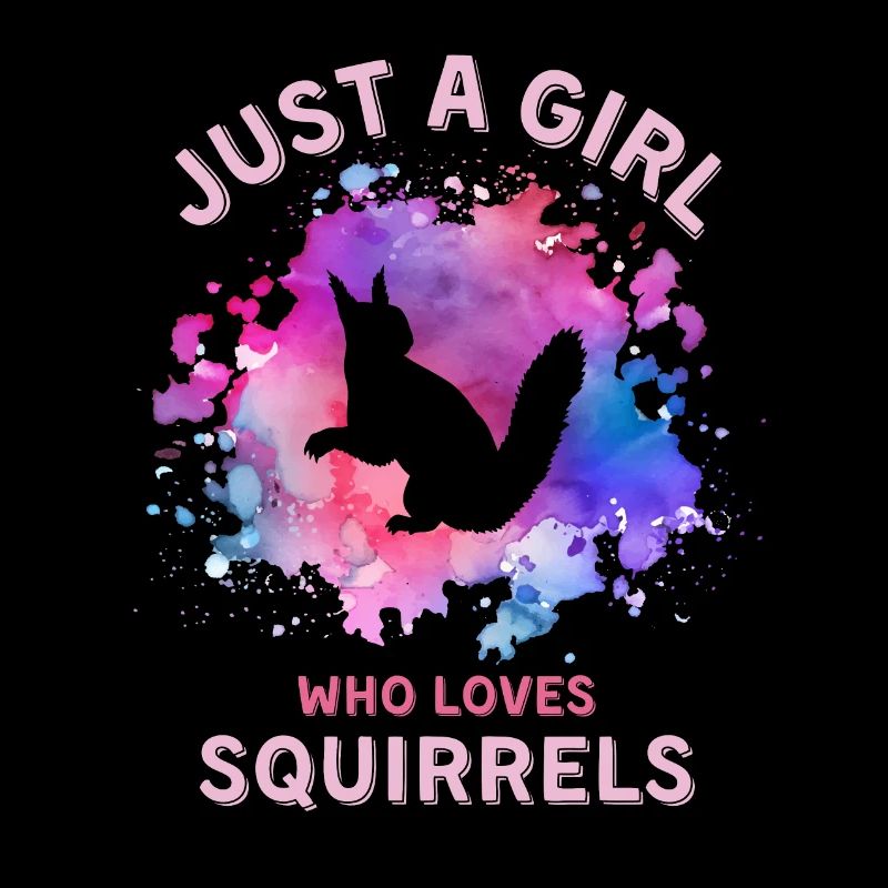 Nur ein Mädchen, das Eichhörnchen liebt