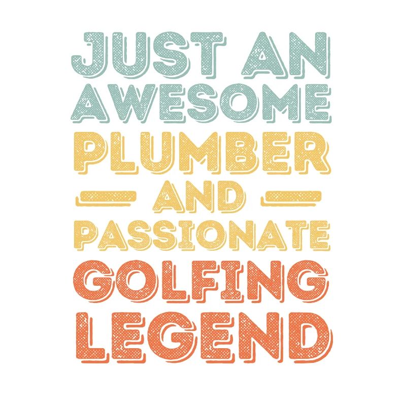 Plumber Golfing legend retro