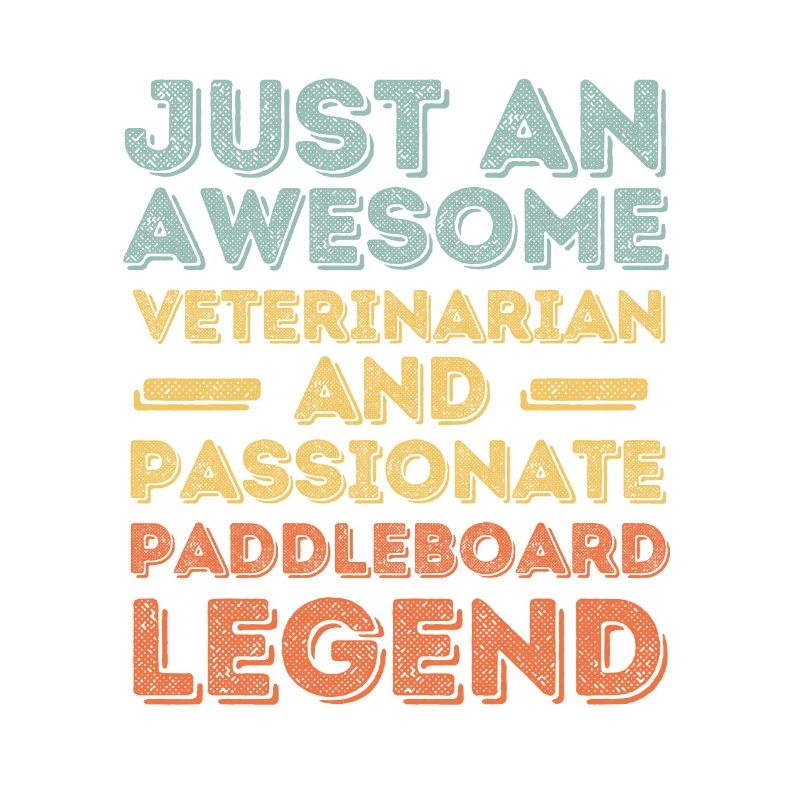 Veterinarian Paddleboard legend retro