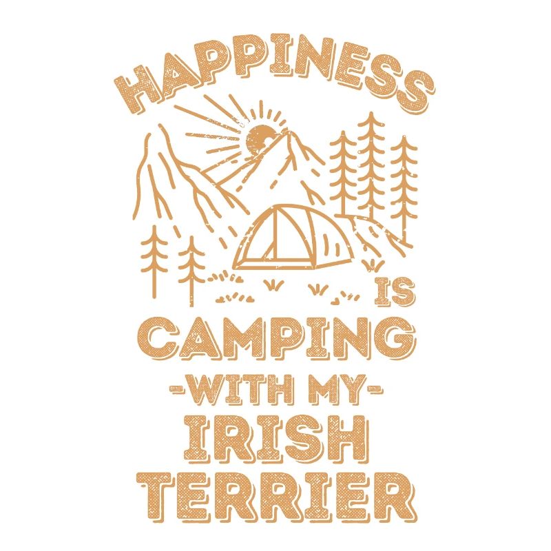 Camping avec irish-terrier