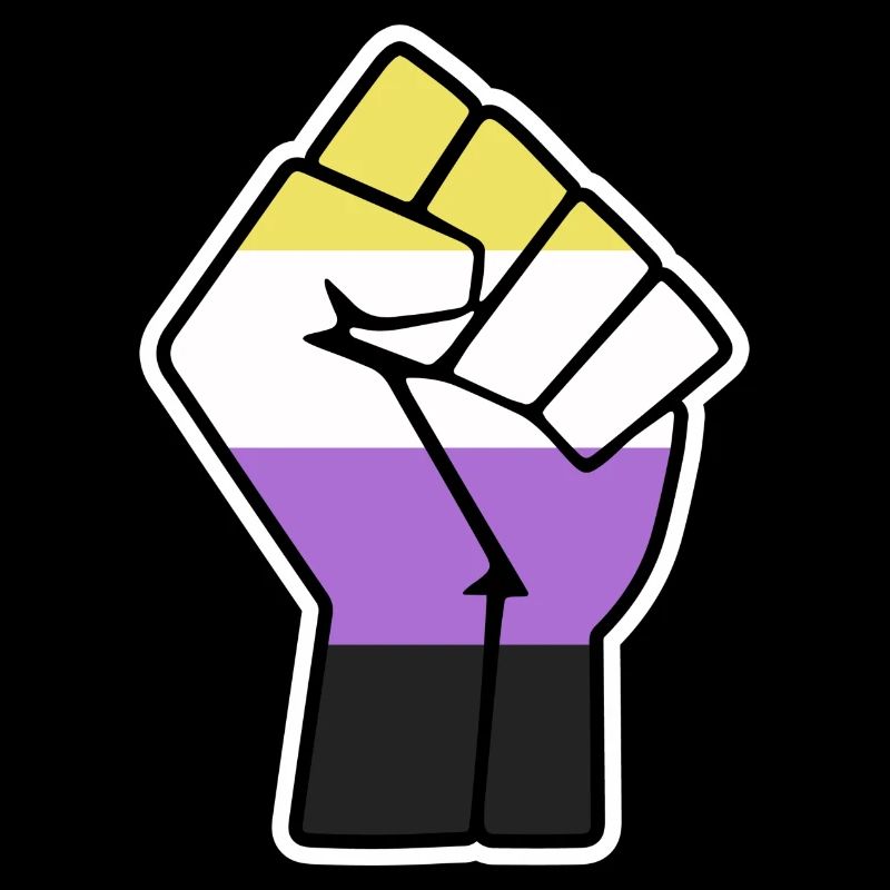 Nonbinary Pride Fist Design for Equality