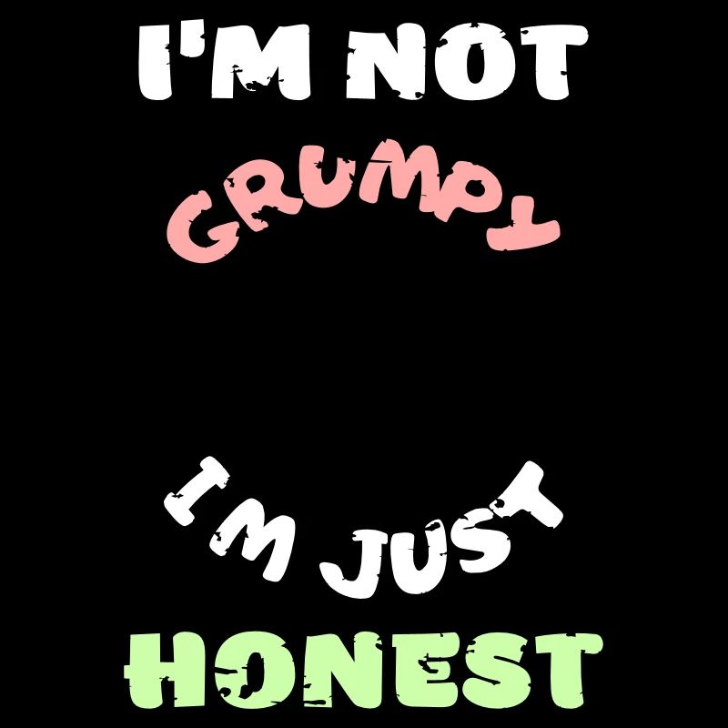 Funny grumpy moody angry honest vector